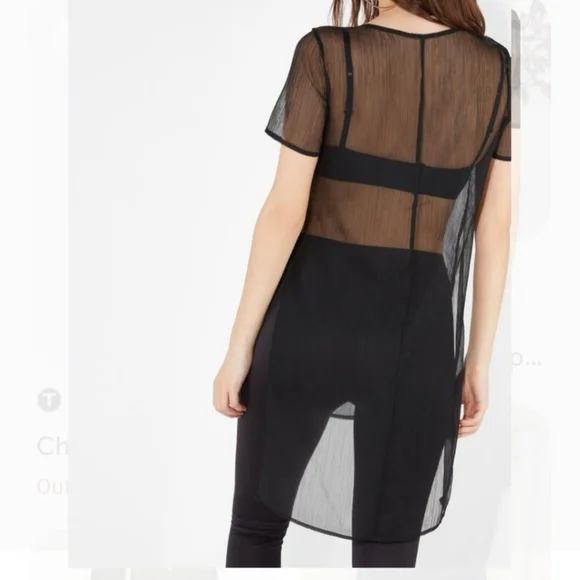 🔥La Blanca beachwear sheer black cover up size small 🔥 - Picture 3 of 8